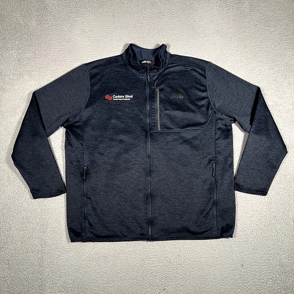 The North‎ Face Sweater Mens XXL Blue Full Zip Outdoor Pullover Casual Preppy - Picture 1 of 12